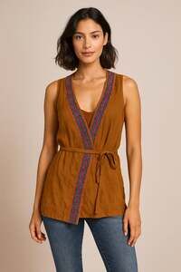 Maeve by Anthropologie Liviana Wrap Tunic Top